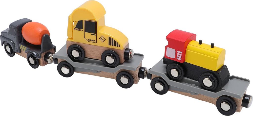 Holzeisenbahn-Spielzeug, verbessert die Hand-Augen-Koordination, lehrreich, einfach zu montieren, für Kinder