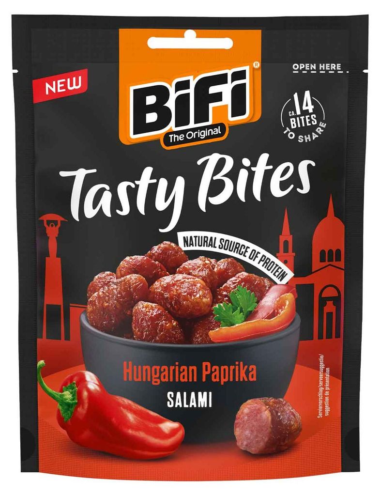 BiFi The Original Tasty Bites Hungarian Paprika Salami 50g Produktbild 