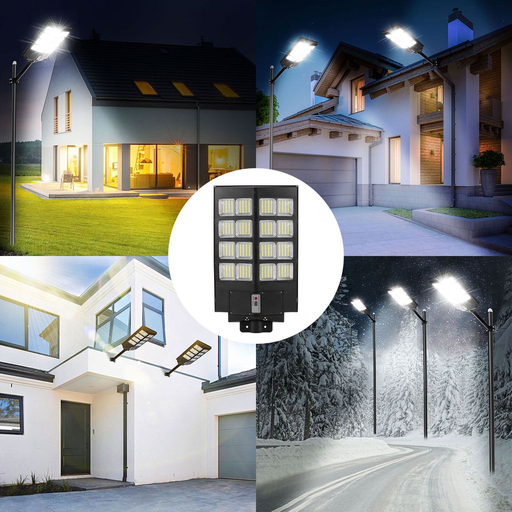 60000lm Straßenlaterne 560 LED Solar Lampe Strahler Produktbild 9