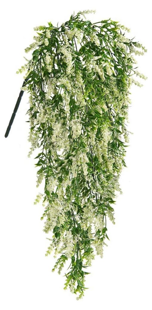 Künstliche Lavendelblüte, UV-beständig, hängende Lavendelgirlande, künstliches Grün, Rankenpflanzen für drinnen und draußen, Garten, Verand...