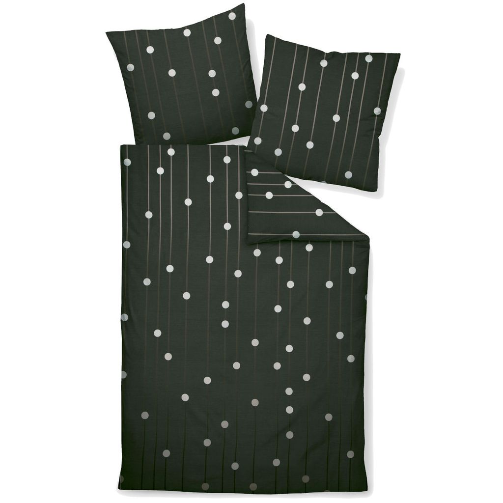 Janine Design Mako-Satin Bettwäsche-Garnitur J. D. 87089 Farbe walnuss-07 Größe 155x220 + 80x80cm