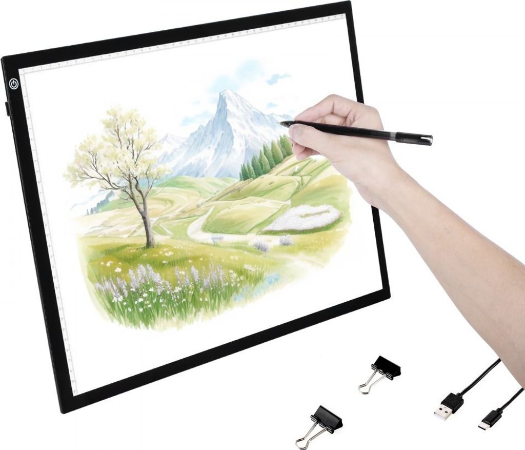 LED Leuchttisch A3 - Leuchttablet Tracing Pad - USB-betriebene Leuchtbox - für Zeichnen und Kunstwerke