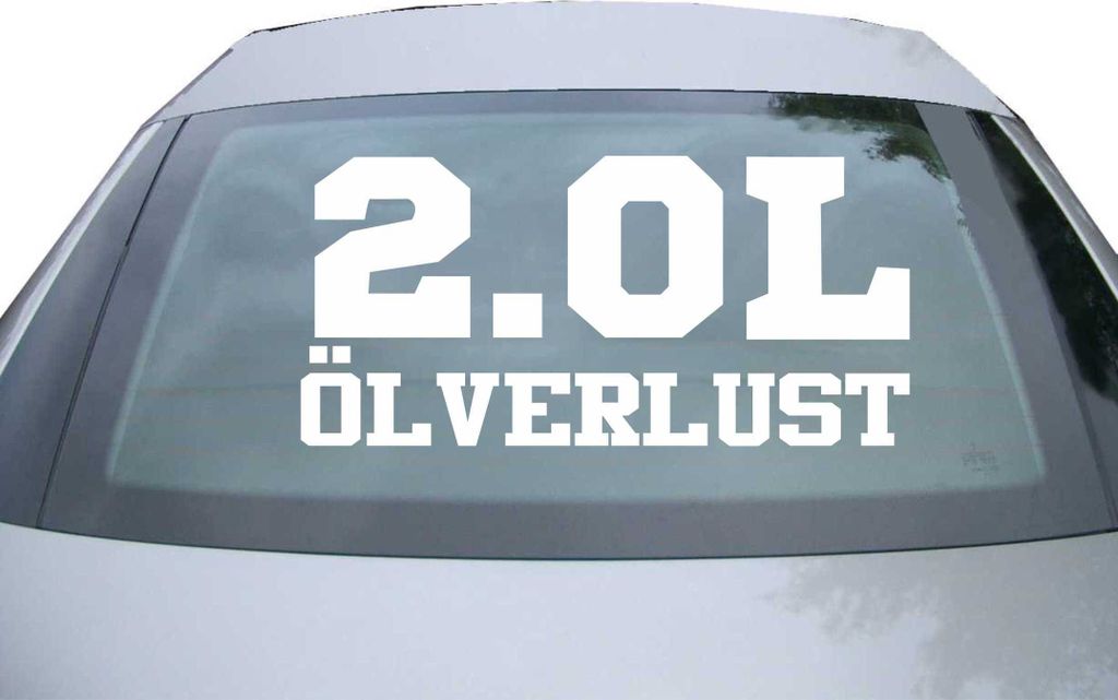 Indigos UG - Aufkleber Heckscheibe & Motorklappe DE6386 - weiß - 600x285 mm - 2.ol olverlust - Auto Scheiben Fenster Heckklappe Tuning Racing JDM ...
