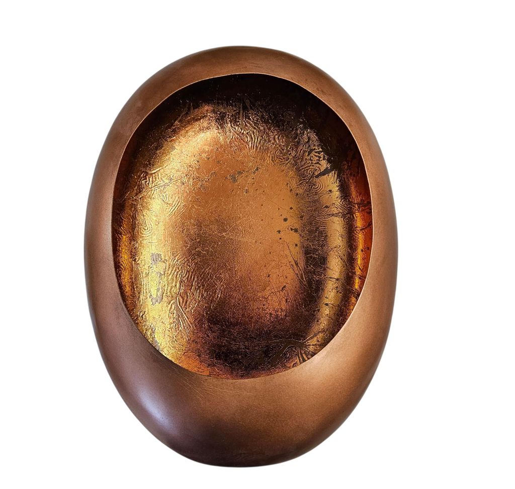 Kerzenhalter Windlicht Teelichthalter Gartendeko Metall Marrakesh Egg L Copper freistehend + hängend