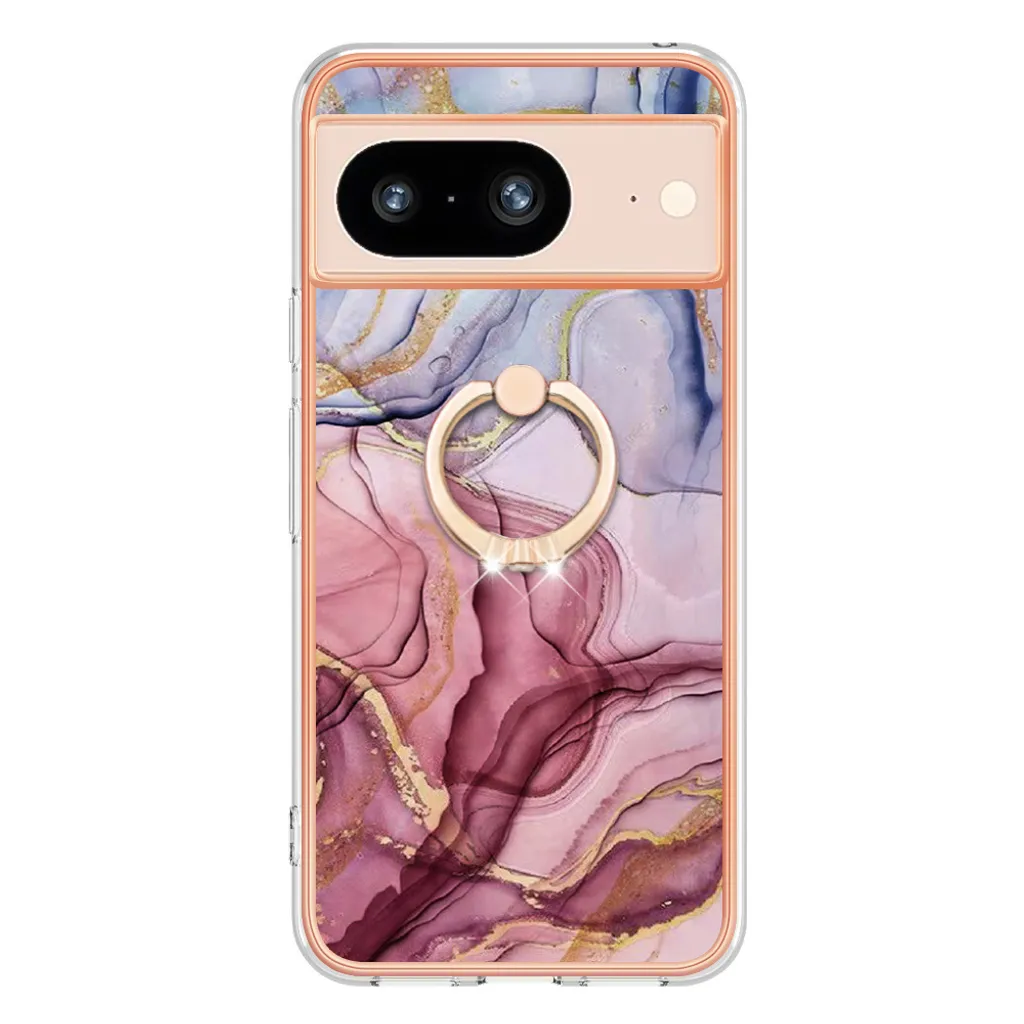 Custodia Luxury Google Pixel 8 Oro Rosa - TPU con Ring Support - 2