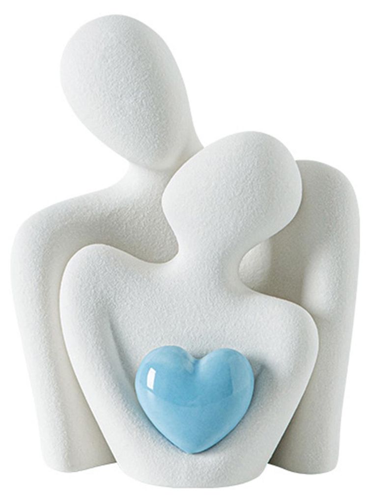 Abstrakte Keramikfigur eines umarmenden Paares – Liebesfigur, die Mann und Frau umarmt – Dekoration, Hochzeitstag, Valentinstag, romantisches G...