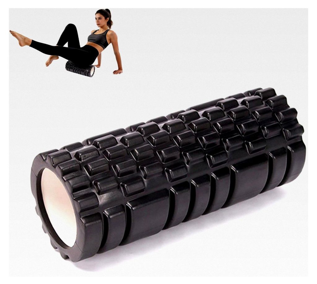 Faszienrolle für die Wirbelsäule, Massagerolle mit 3D-Textur zur Linderung von Muskelverspannungen, funktionales Training, Foam Roller für Beine...