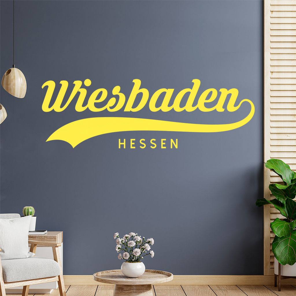 Wiesbaden Hessen Wandtattoo Wandaufkleber Wall Sticker - Dekoration, Küche, Wohnzimmer, Schlafzimmer, Badezimmer
