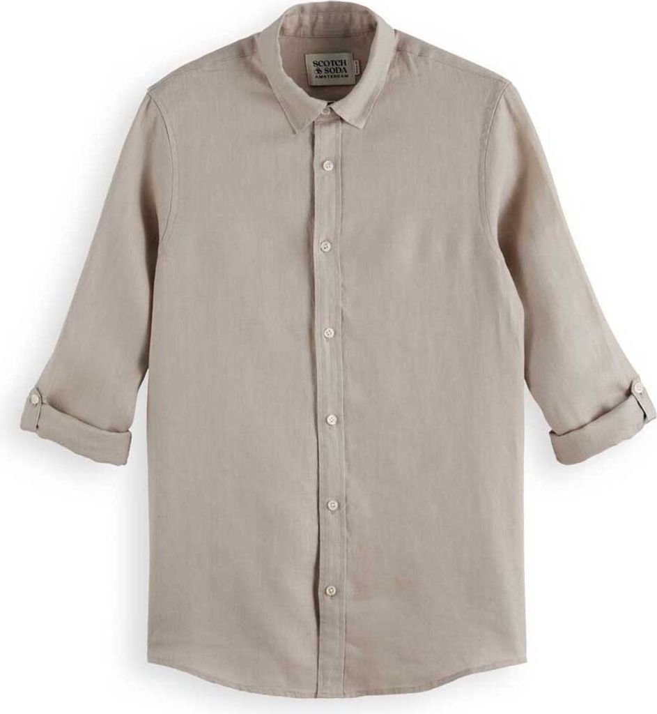 Scotch & Soda Seasonal Corer Regular Fit Langarmhemd Grau S Mann Grau S