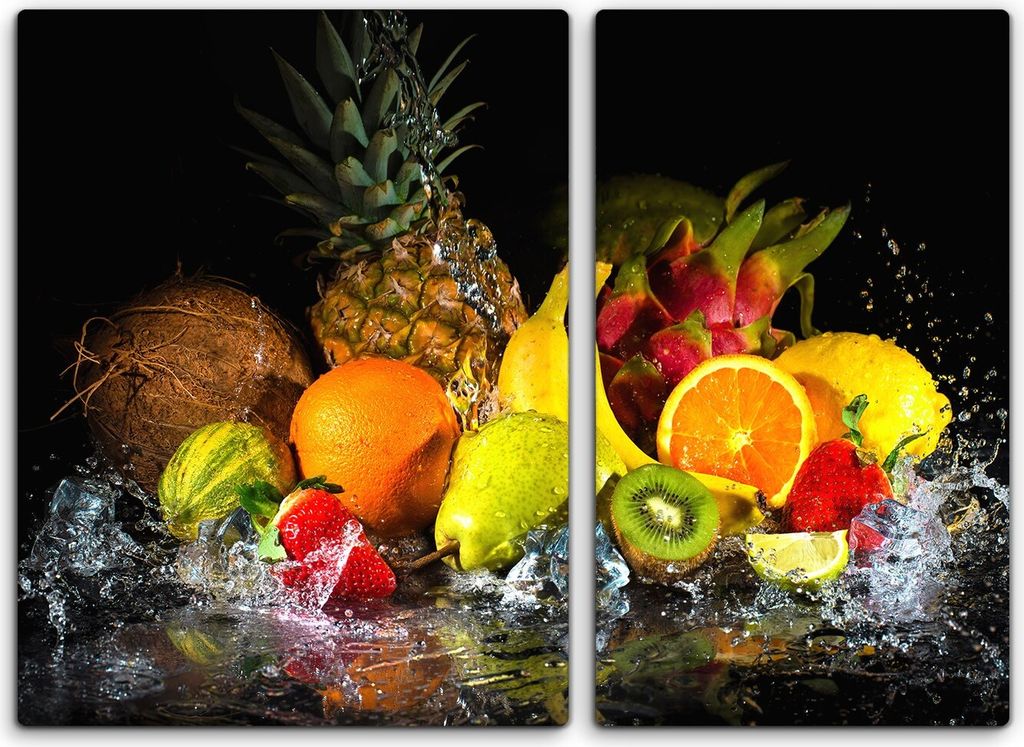 Glas-Herdabdeckplatten Glaskeramikkochfeld-Abdeckung Spritzschutz Glas 70x52 cm Fruchtwasser