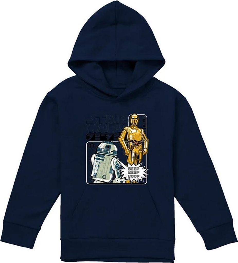 Star Wars - "Manga Droids" Kapuzenpullover für Kinder TV24527 (152-158) (Marine)