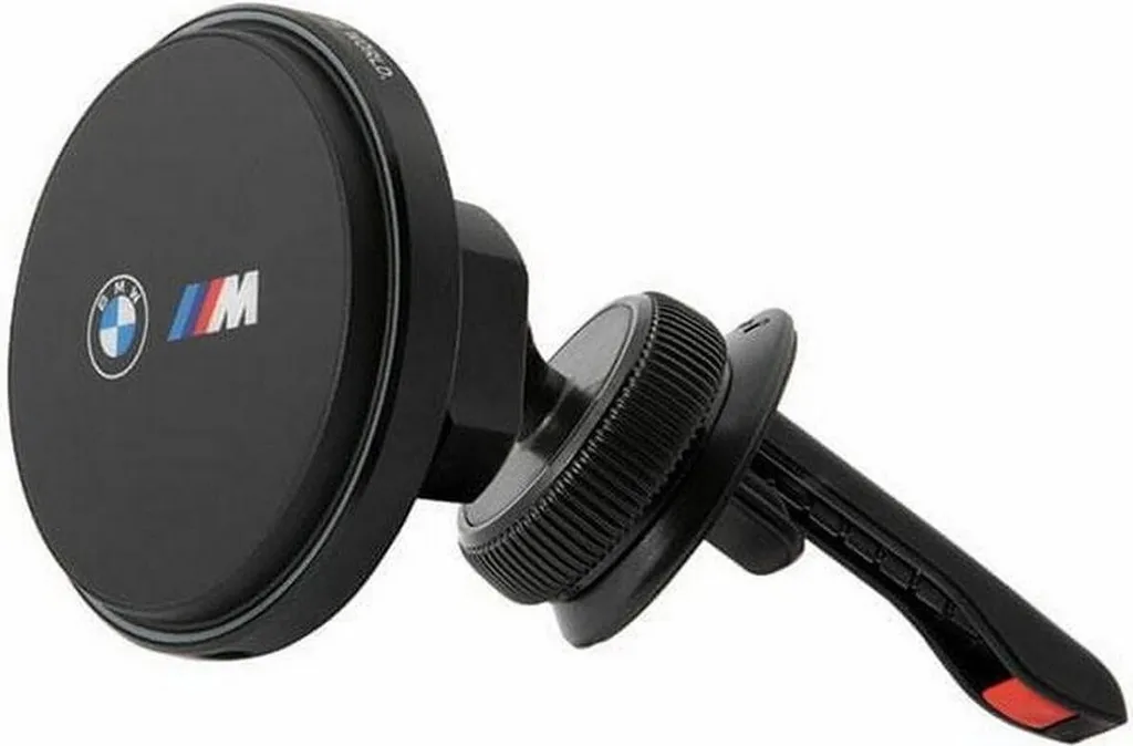 Support smartphone pour grille aération BMW M noir fixation magnétique