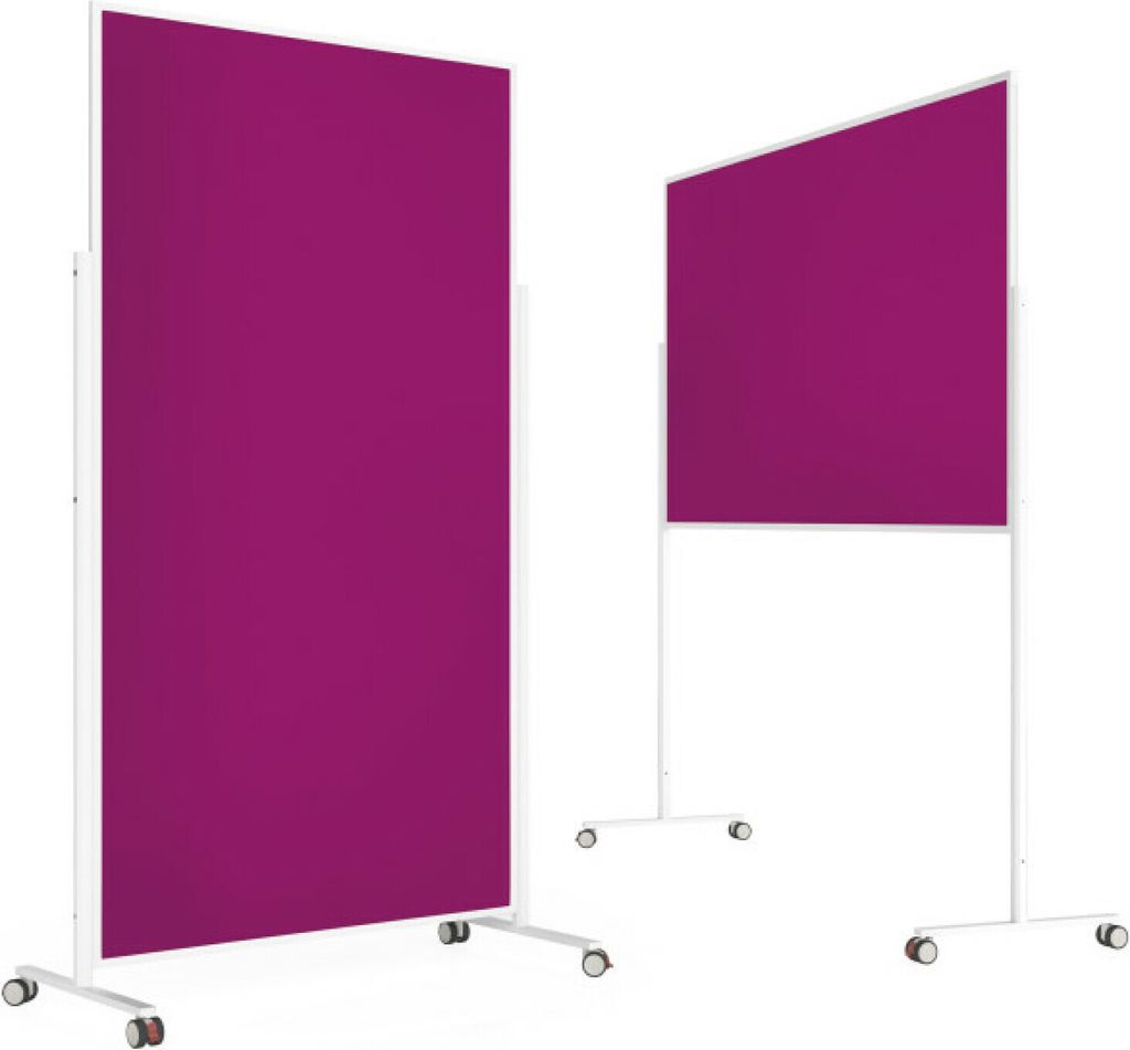Magnetoplan Design-Moderationstafel VarioPin - Hoch- oder Querformat - 100x180cm - Filz - Pink