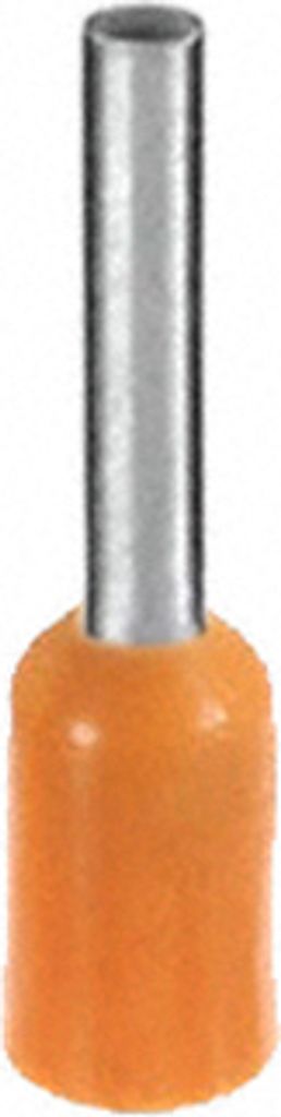 100 x Aderendhülsen-Sortiment - ORANGE - isoliert - 0,5qmm / 0,5mm² Länge 8 mm