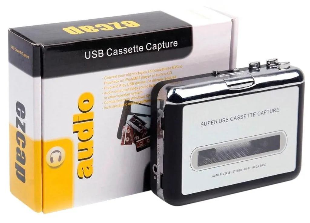 Convertisseur de cassettes en MP3 USB avec logiciel d'édition audio PC
