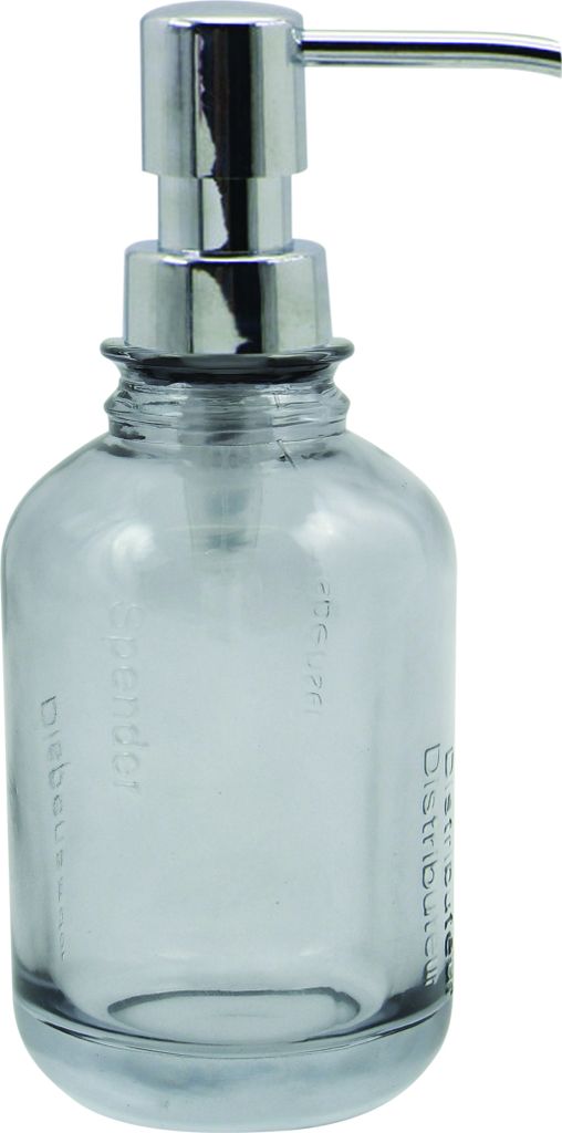 MSV Seifenspender Denver Glas Grau 300ml