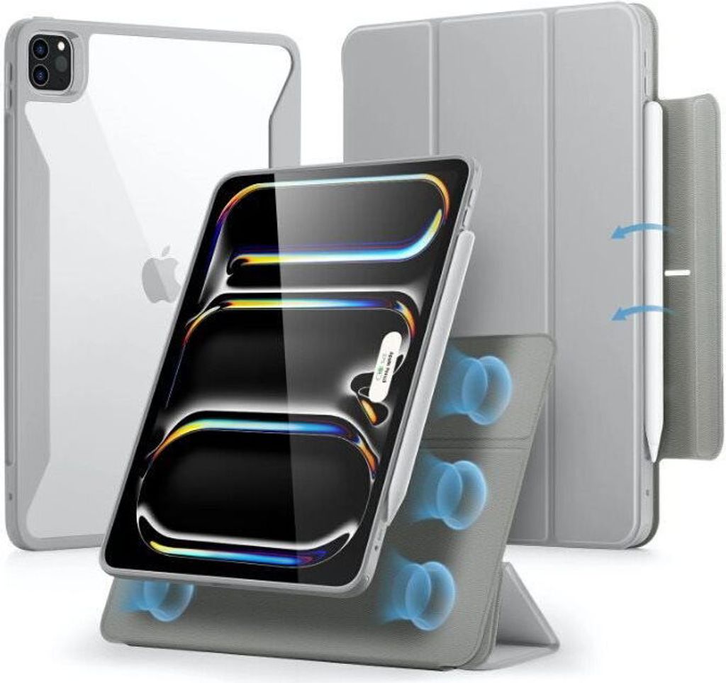 ESR Rebound Hybrid Case 360, Kompatibel mit iPad Pro 13 (2024), Grau