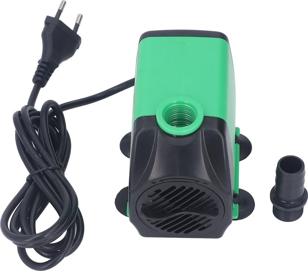 Tauchpumpe 2000 l/h, extrem leise, leistungsstarke Springbrunnenpumpe für Aquarien, Teiche, EU-Stecker 220 V 50 Hz