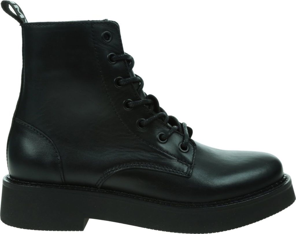 Tommy Hilfiger TJW Lace Up Flat Boot Damenschuhe Schnürer Stiefel Schwarz, Schuhgröße:37 EU