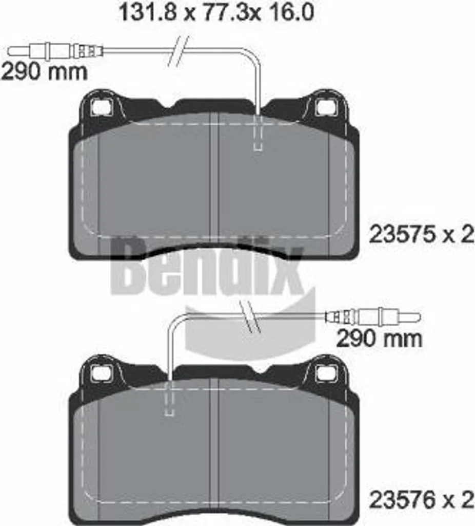 Plaquettes de Frein BENDIX BPD2012 pour C8 et 607 - OE 9404254608