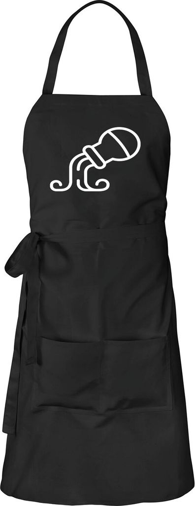 Huuraa Schürze Wassermann Sternzeichen Symbol Schwarz mit Taschen Baumwolle Kochschürze Geschenkidee