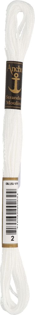 Anchor Sticktwist 4635000-00002 weiß Stickgarn, 100 % Produktbild 