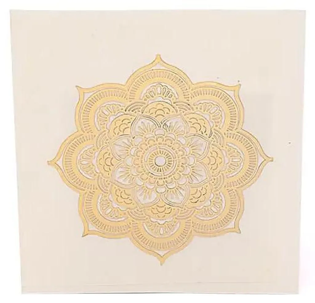 Stickers en Métal Mandala Doré de 7cm - Décoration Adhésive Lot de 2