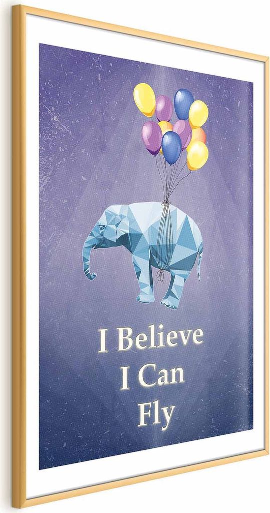 Posterpapier Poster - Flying Elephant 40x60 cm Für Kinder m-C-0289-ao-a