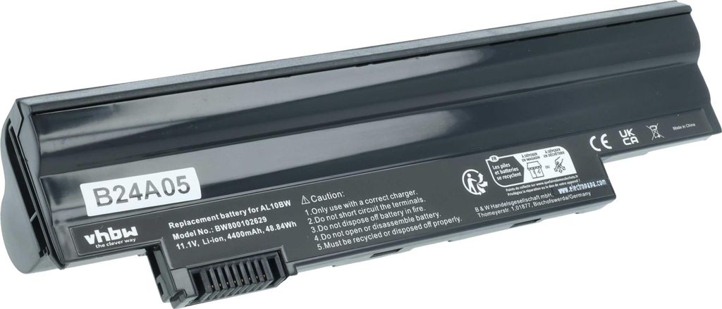 vhbw Akku kompatibel mit Acer Chromebook AC700-1090, AC700, AC700-1099 Notebook (4400 mAh, 11,1 V, Li-Ion)