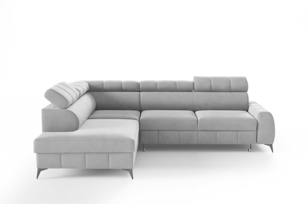 FurMeb24 ECKSOFA LONDON linke Seite - 274 x 203 cm paros 05 - mit schlaffunktion und bettkasten