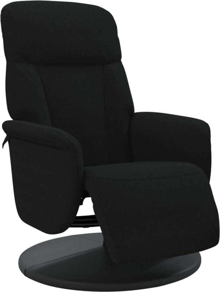 vidaXL Fauteuil relax avec repose-pieds noir velours Image du produit 