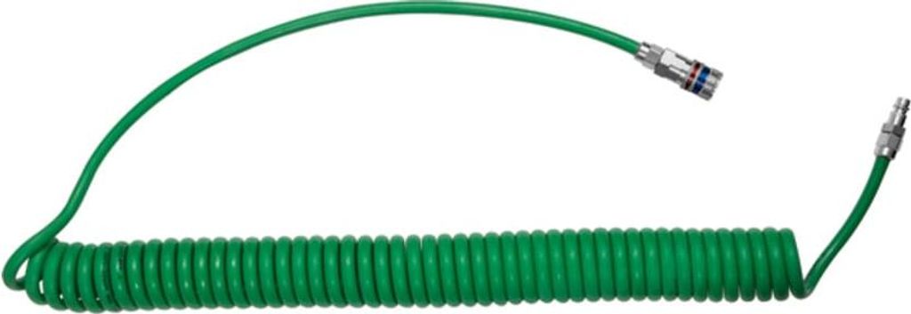 Riegler Spiralschlauch-Sicherheitskupplung-Set, funkenerosionsge., PUR, Ø 10x6,5, 4 m