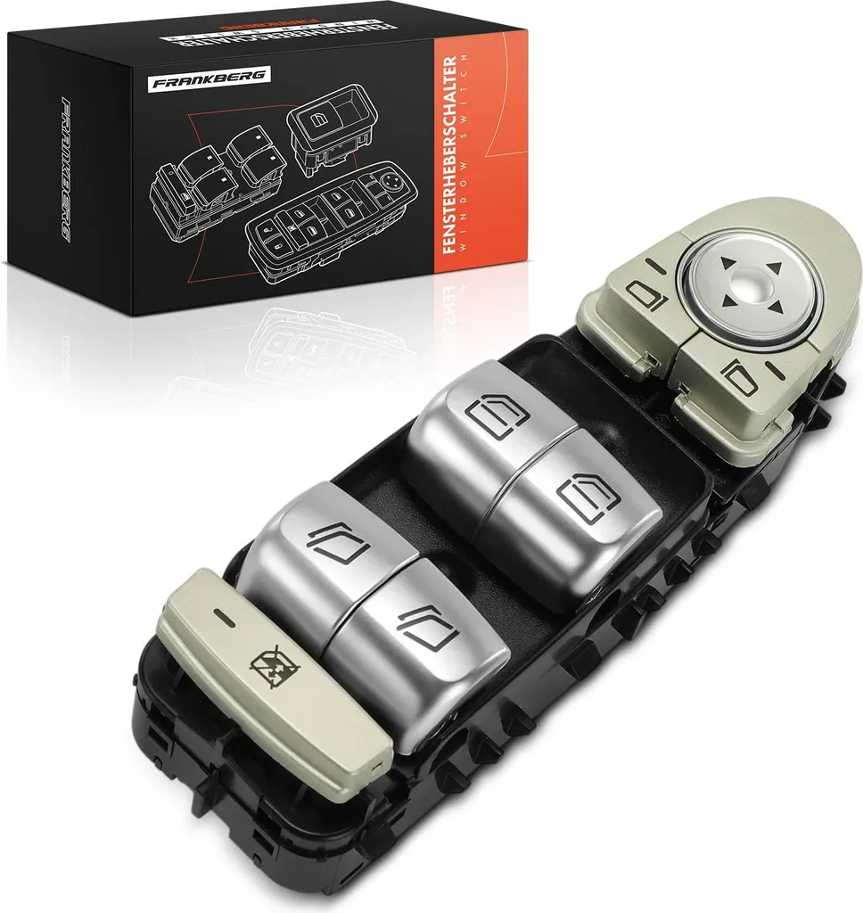 Interrupteur Vitre Conducteur Robuste pour Mercedes W447 160-300 Noir