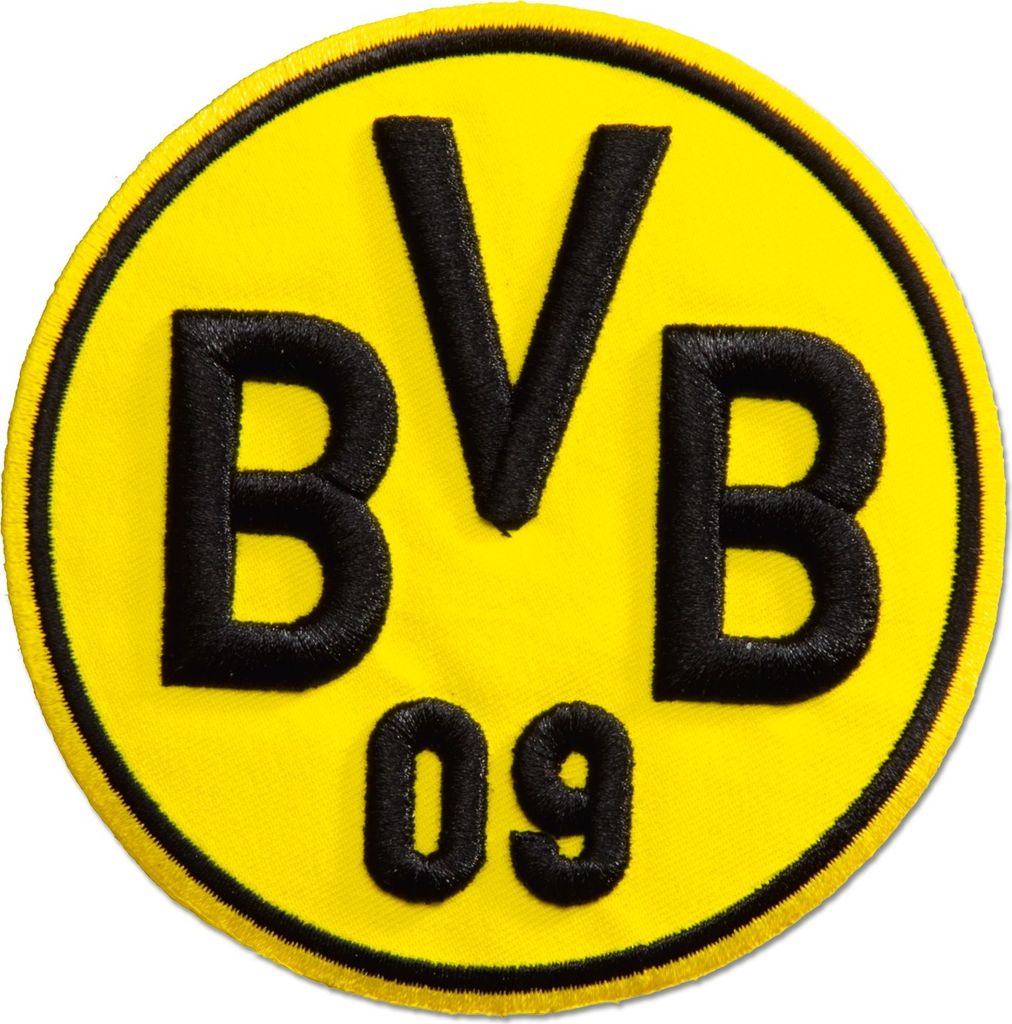 A circular patch with the Borussia Dortmund logo.