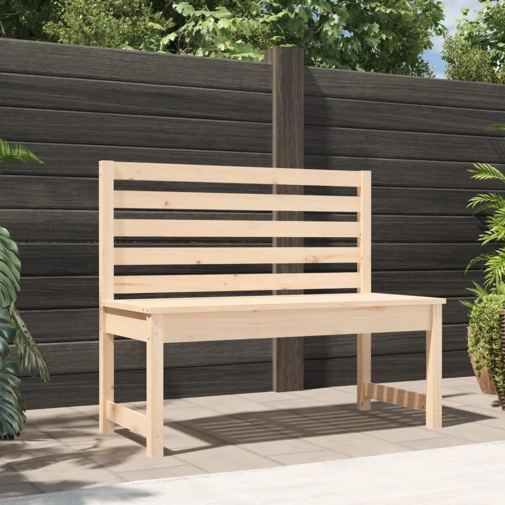 Panca da Giardino 109 cm in Pino Massiccio - Seduta Esterna Rustica