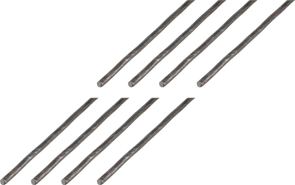 Alberts 8 x Rundstange, Stahl roh, Durchmesser Ø8 mm, Länge 1 m