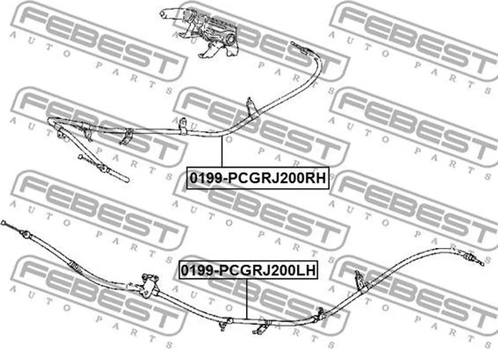 Câble de frein de stationnement compatible Land Cruiser OE 4643060030 LH