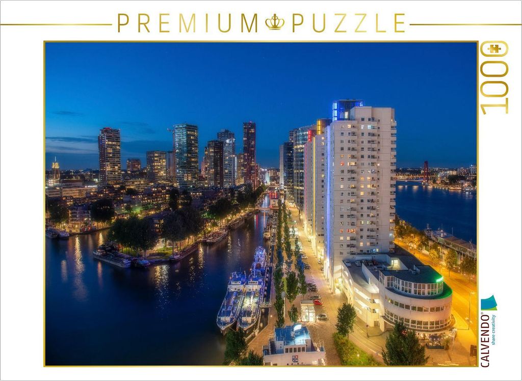 CALVENDO Puzzle Rotterdam City 1000 Teile Puzzle quer | 1000 Teile Lege-Größe 64x48cm Foto-Puzzle für glückliche Stunden