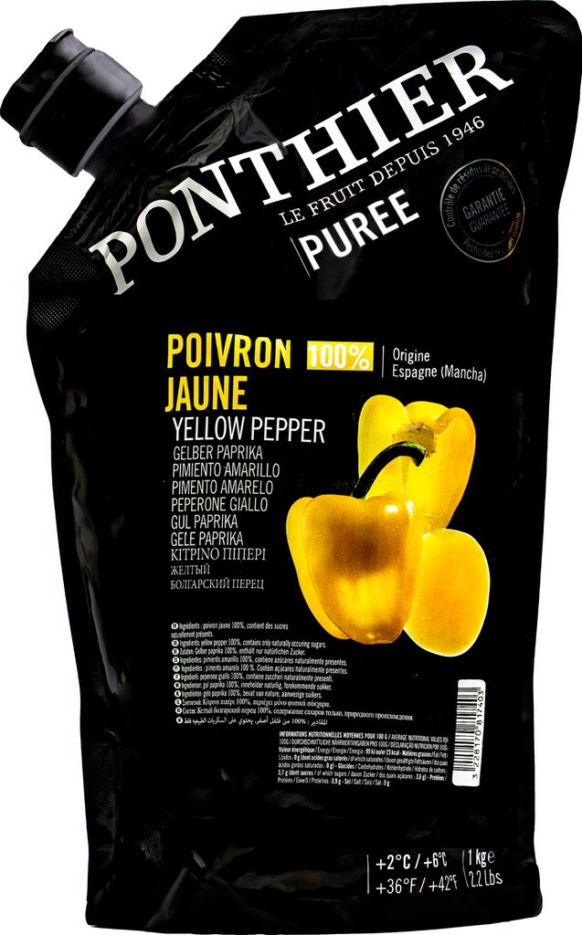 Food-United PAPRIKA PÜREE GELB Gemüse-Püree von Ponthier 2x 1KG