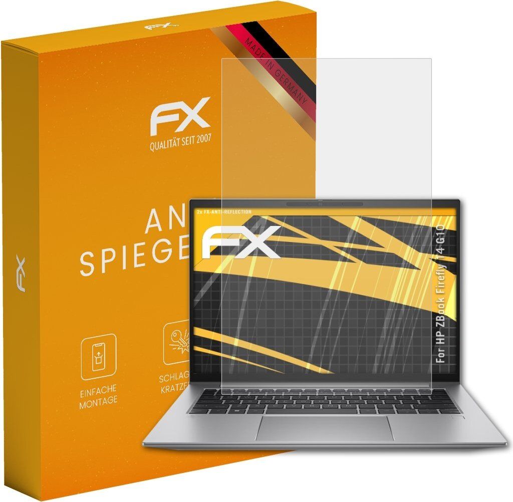 atFoliX FX-Antireflex 2x Schutzfolie kompatibel mit HP ZBook Firefly 14 (G10) Displayfolie