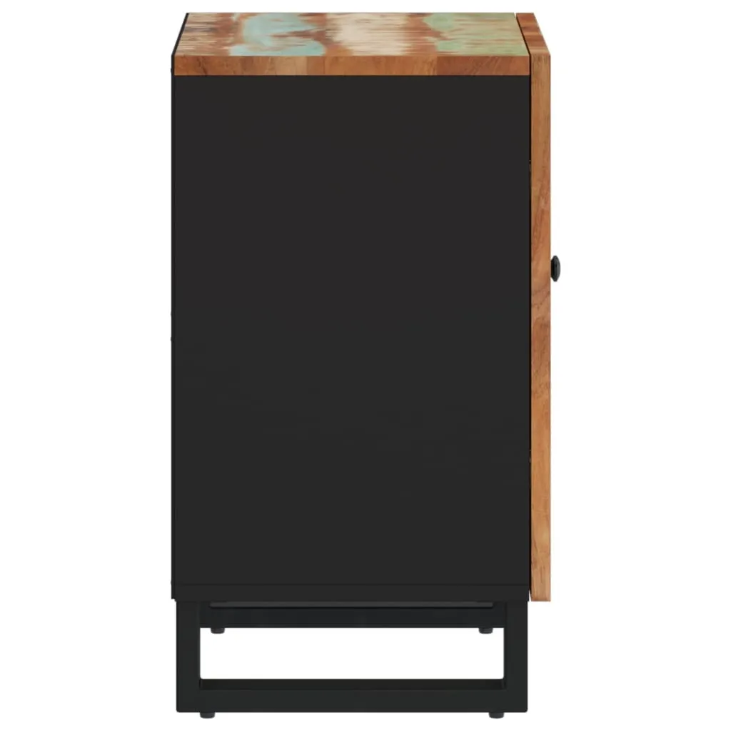 Mobiletto Bagno 38x33x58 cm Legno Massiccio Antico - Stile Shabby vidaXL - 5