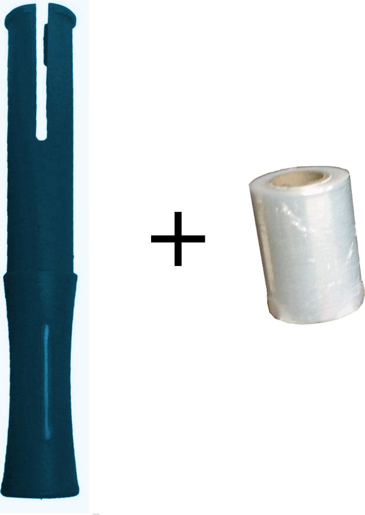 2 Rollen Mini Stretchfolie 100mm x 150m / 20my / incl. Abroller