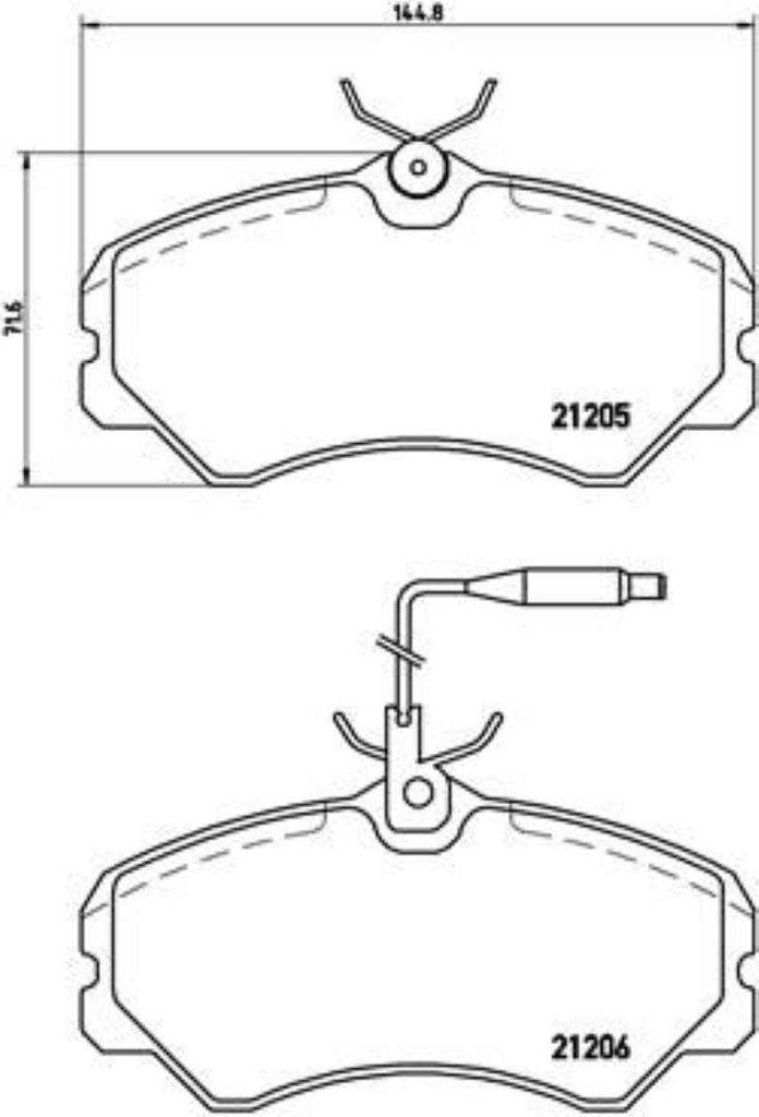 Brembo Bremsbelagsatz, Scheibenbremse Vorderachse P 23 023