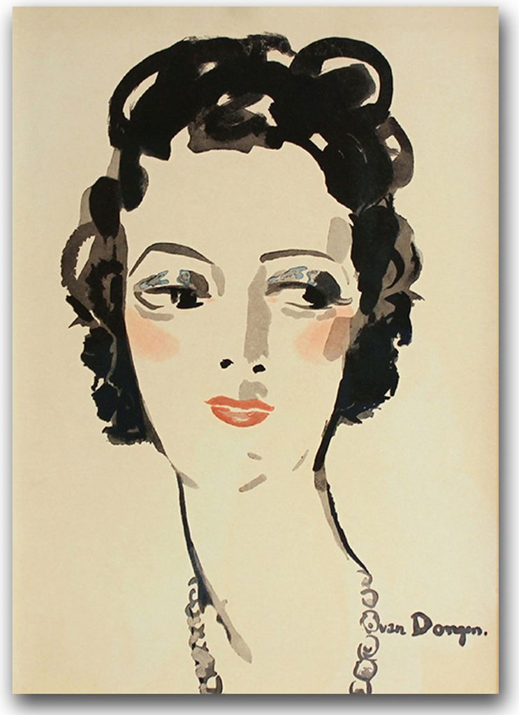 Poster - Canvas - Leinwand - 59,4 cm x 84,1 cm - Fotoposter - Leinwandkunst - Jeune Femme Kees van Dongen