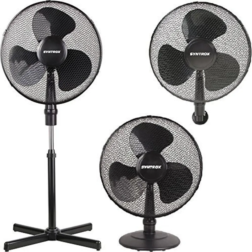 Ventilateur Mural et Pied Zelixa - 3 Vitesses avec Oscillation Automatique