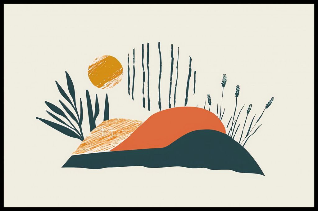 Plakat 86,4x56,8cm Abend auf der Wiese