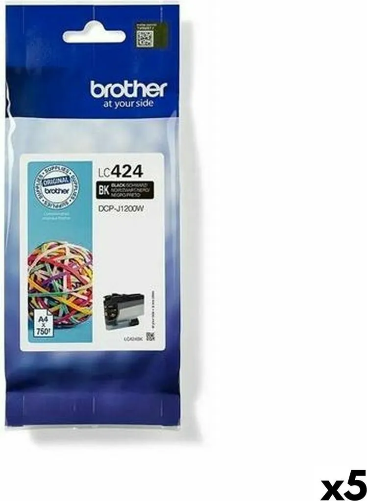 Cartouche d'Encre Noire Brother LC 424BK pour Imprimante MFC Jet d'Encre 750p