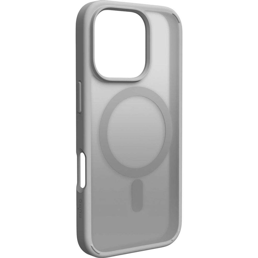 Puro Gradient MagSafe Silikonhülle für iPhone 16 Pro Max - Silber