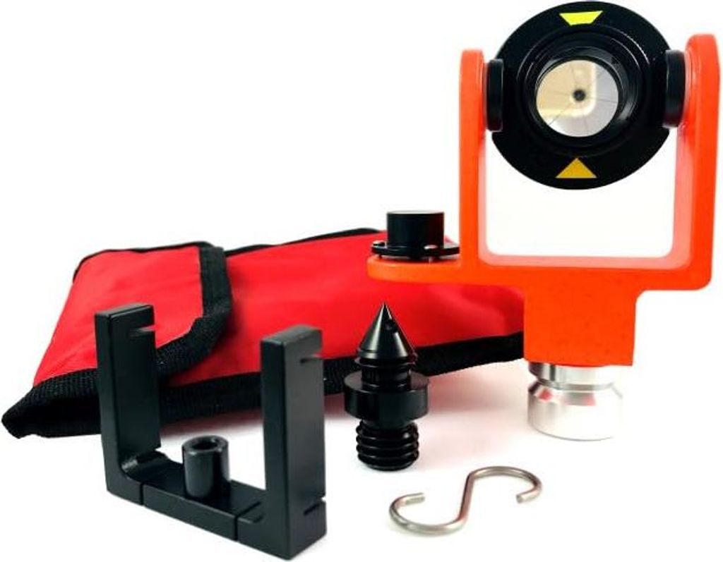 Vermessungs-Miniprisma MPS05 Mini Prisma Punktprisma Mini-Prisma mit drehbarer Zieltafel 25,4mm Linse 0/30mm Offset 5/8 Zoll Anschluss für Totalst...