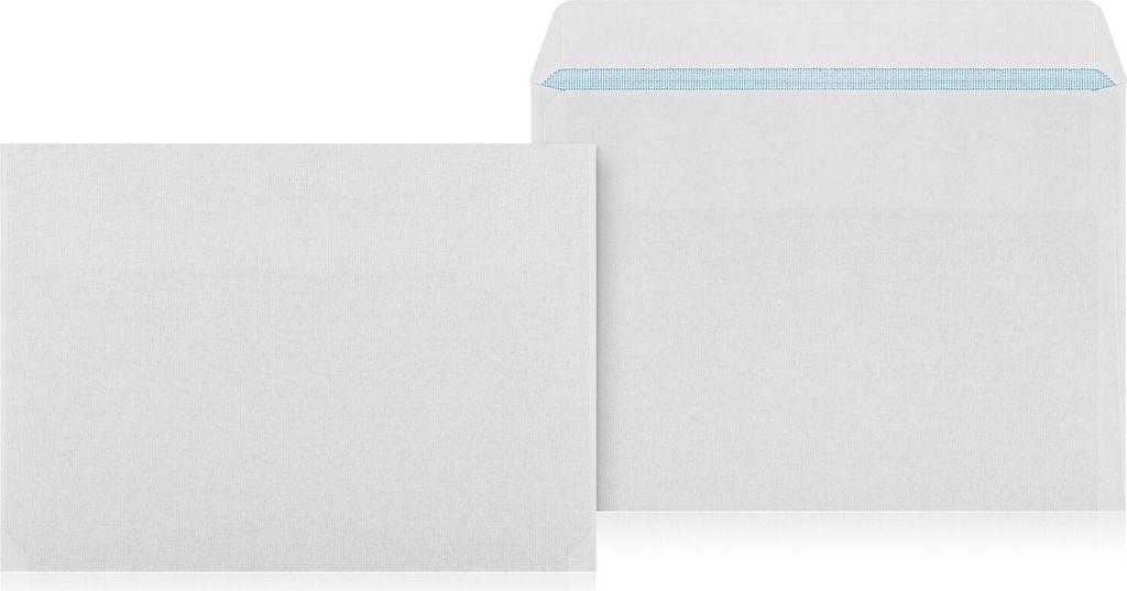 LOGIC PACK Briefumschläge DIN C6 Selbstklebend Kuvert Weiß 114x162mm 1000 Stück